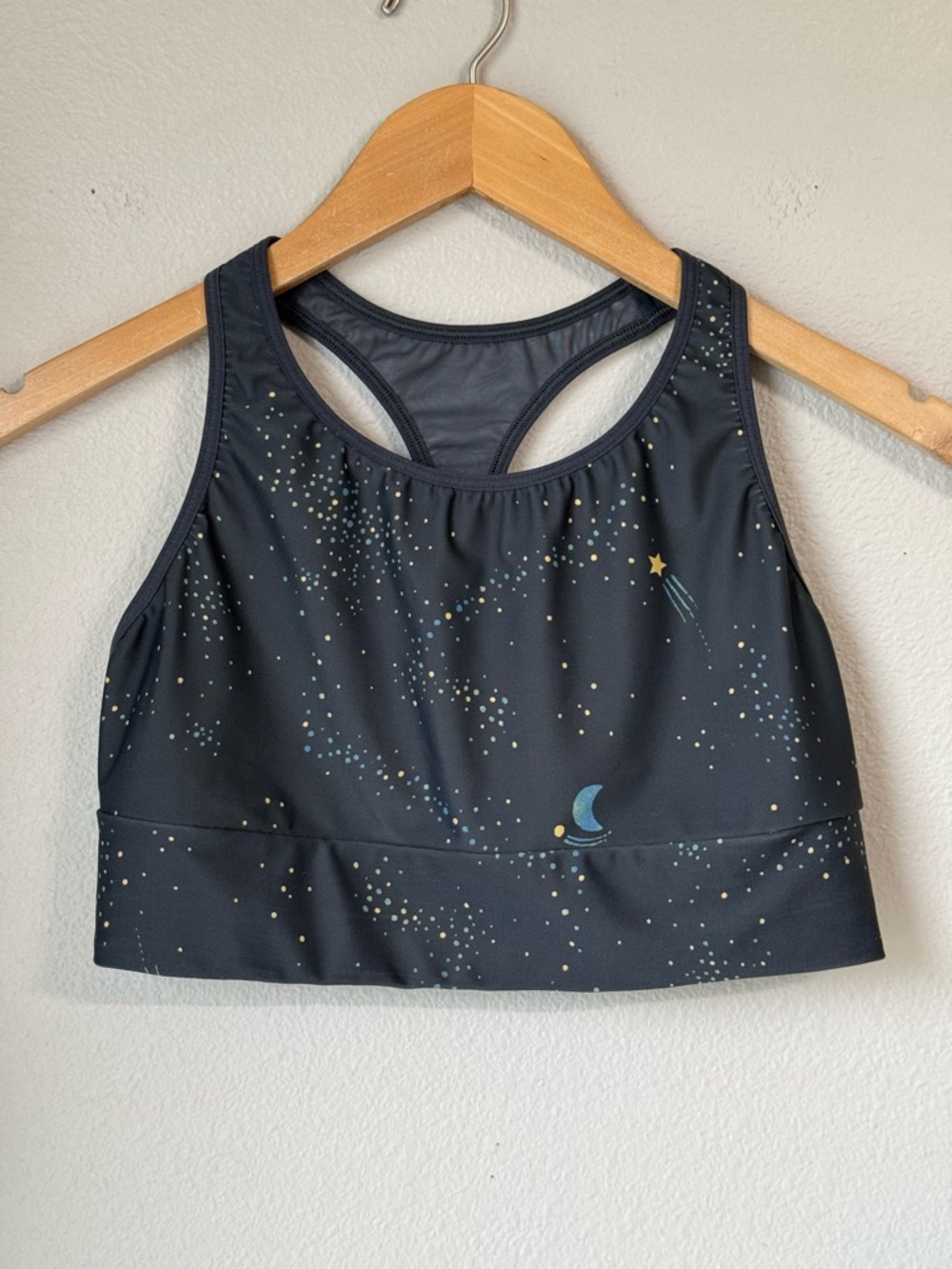 Victoria’s Secret Sport The Player Racerback Sports Bra Womens Size L Stars Moon